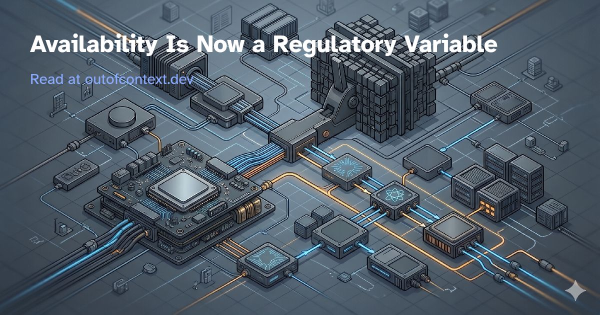 Availability Is Now a Regulatory Variable